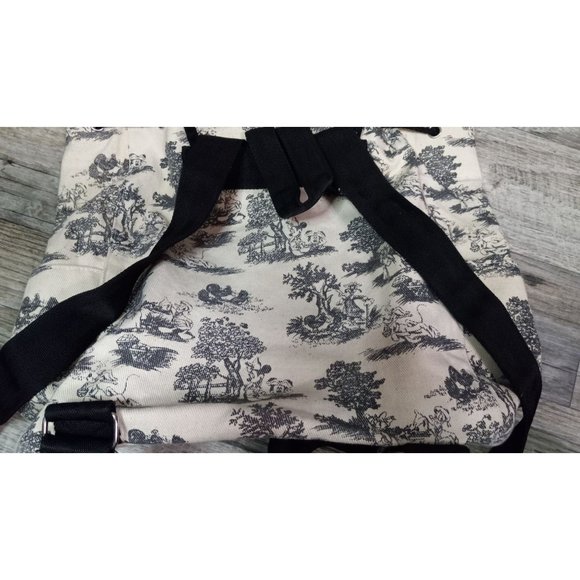 Walt Disney World Black White Toile Canvas Classic Mickey Friends Large Backpack main image 6